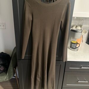 Banana Republic Olive Long Sleeve Dress